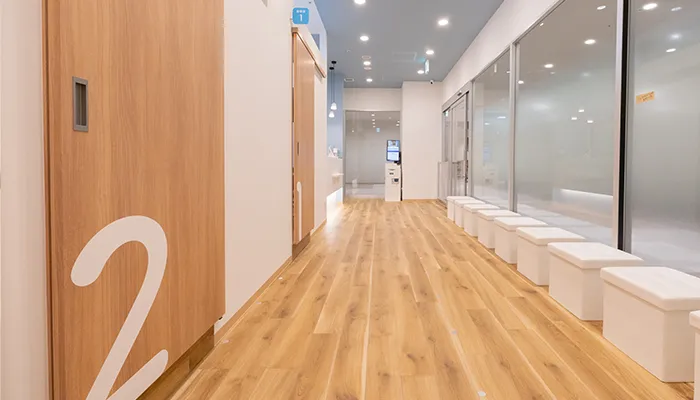 ベビーカーごと診療室に入れます